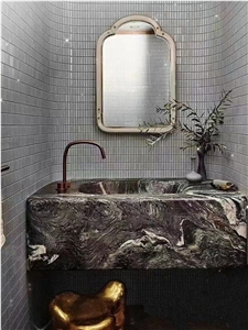 Italy Rosso Luana Stone Bath Countertop