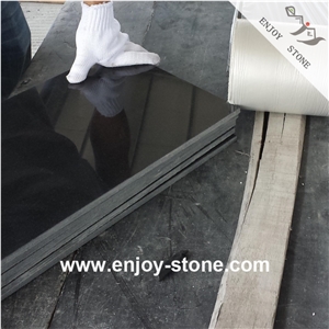China Absolute Black Polished Tiles For Wall And Flooring