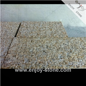 Chinese Rustic Yellow G682 Granite Chiseled Tiles