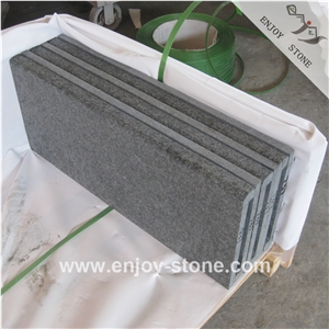 G684 Black Basalt Swimming Pool Tiles,  Bullnose Edge