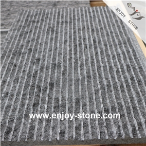 G684 Half Planed Black Granite For Indoor And Outdoor  Slabs