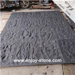 Original Flamed/Natural G684 Black Granite Tiles For Floor