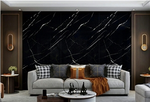 Black Knight Artificial Sintered Stone Slab For Wall & Floor