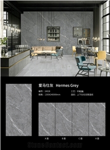 Hermes Grey Sintered Stone For House Flooring Decoration