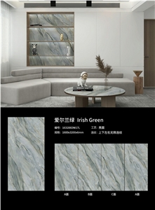 Irish Green Artificial Sintered Stone For Wall Decoration