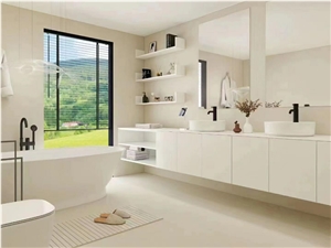 YUANDA Sintered Stone Slabs Rococo Milk White Design