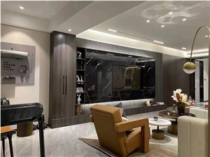 YUANDA Sintered Stone Tiles Black White Roots Design