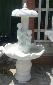 Europe Style Marble Life Size Statue Hotel Water Fountain