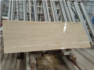 Roman Travertine Polished Slab Filled And Unfilled