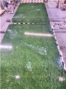 China Verde Ming Green Marble Decorative Slab