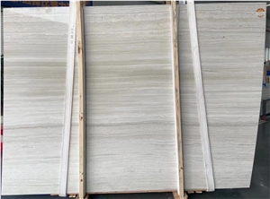 China Wooden White Slabs Marble Pattern Polish