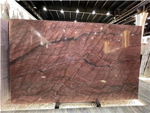 Fusion Fire Quartzite Revolution Red Stone Big Slab Tile