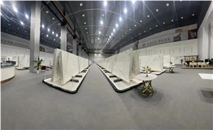 GOLDTOP Calacatta White Marble Slabs For Hotel Decoration