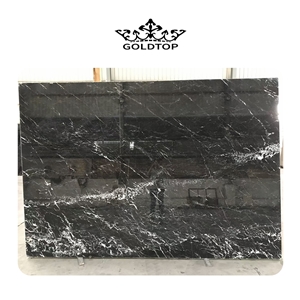 Luxury Black Marble Polished Slab For Wall And Floor