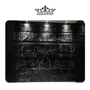 Luxury Black Marble Polished Slab For Wall And Floor