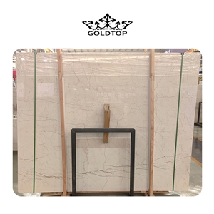 Luxury Cream Rose Marble Slabs For Hotel Wall And Floor