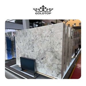 Luxury Fendi White Marble Slab For Living Room Decoration