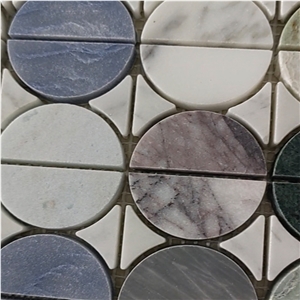 Azul Macauba Blue Celeste Marble Mosaic Wall Tile