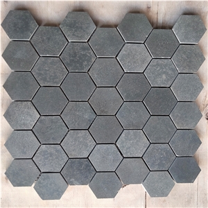Basalt Natural Stone Hexagon Mosaic Tile