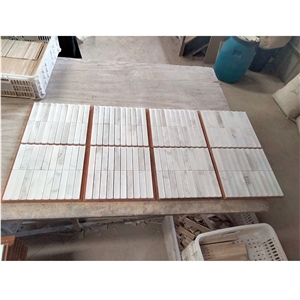 China White Marble Concave Mosaics For Wall Tile