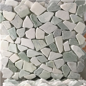 Tri-Blended Marble Tumbled Irregular Chip Mosaic
