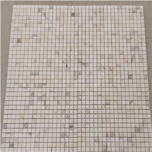 White Marble Calacatta Square Field Mosaic Bathroom Tile