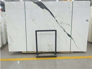 China Eastern Calacatta Oro White Marble Slabs Tile