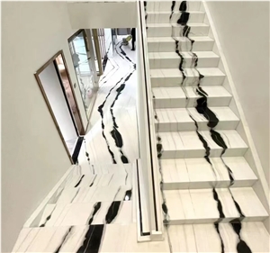 China Panda White Marble Stairs Steps CUT TO SIZE