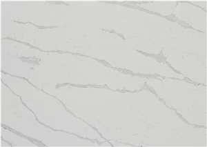 Bianco Polished White Quartz Stone Slabs/Tiles Calacatta