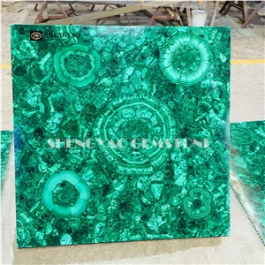 Luxury Wall Panel Green Malachite  Semiprecious Stone Slabs