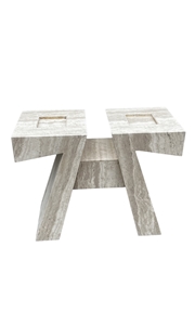 Stone Dinning Table Base#3 In Peruvian Travertine Polished