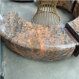 Nature Stone Lukagin Bench For  Exterior Decoration