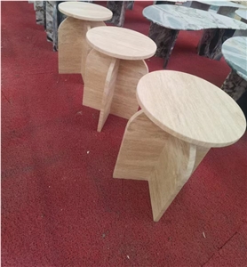 3-Leg Travertine Furniture Italian Classic Travertine Table
