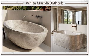 Marble Bathtub, White Marble Bathtub , Round & Oval Bathtub