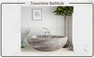 Travertine Bathtub , Round & Oval Bathtub