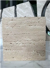 Beige Travertine-Granite Backed Laminate Tile Used For Floor