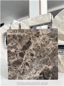 Marron Imperial Brown Marble Laminated Honeycomb Backing