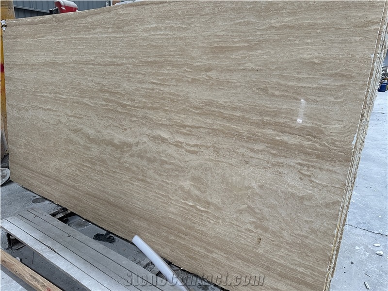 Turkey Romano Travertine Slab Laminated Honeycomb Backing
