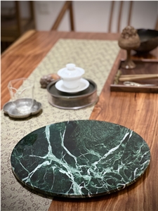 Prada Green Marble  Trays Utensil Service Plate Trays