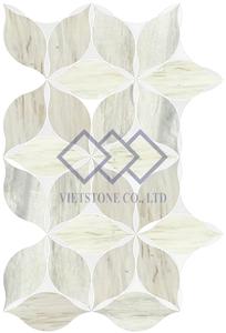 Milk White Marble Mosaic Pattern