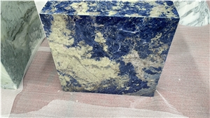 Dark Blue Bolivia Blue Sodalite Luxury Stone Plinth And Cubes