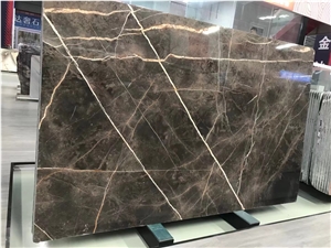 Brown Grey Marble Slab&Tiles For Hotel Project