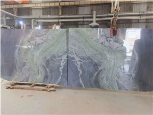 China Amazon Blue Marble Slab, Tiles For Floor And Wall