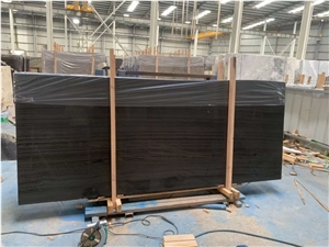 China Rosewood Grain Black Marble Slab&Tiles For Project