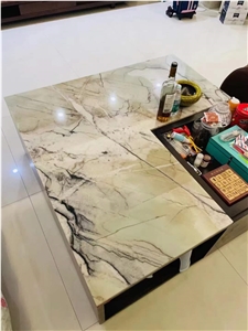Cristallo Tiffany Quartzite Slab&Tiles For Hotel Project