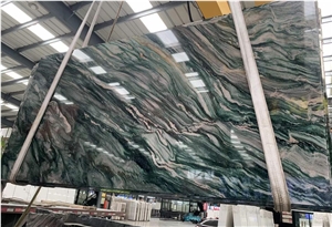 Verde Lapponia Quartzite Slab For Wall Decoration