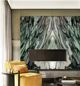Verde Lapponia Quartzite Slab For Wall Decoration
