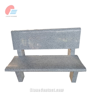 Grey Granite Park Bench Seat With Contoured Legs