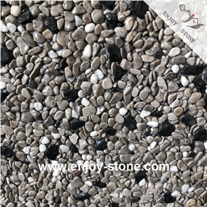 Mixed Size Pebble Stone Step Board For Roadside And Walkway
