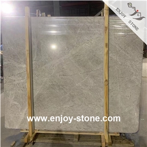 Polished Dora Cloud Grey Marble Slabs For Wall And Floor